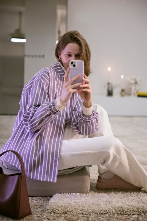 STRİPED GABARDİNE JACKET