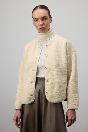 PLUSH JACKET WITH BINDING