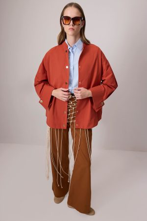 SNAPED JACKET WITH WIDE CUFF